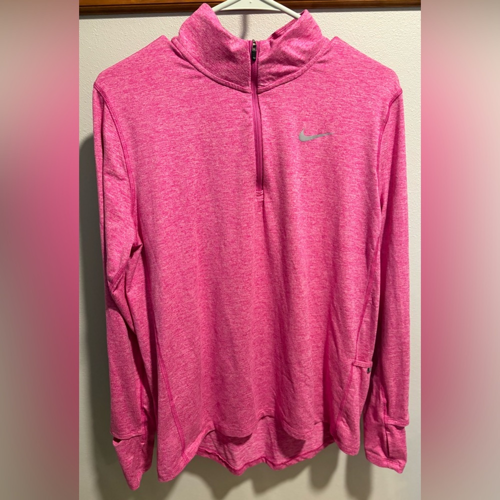 Nike Dri-FIT Pink 3/4 Zip Running Top